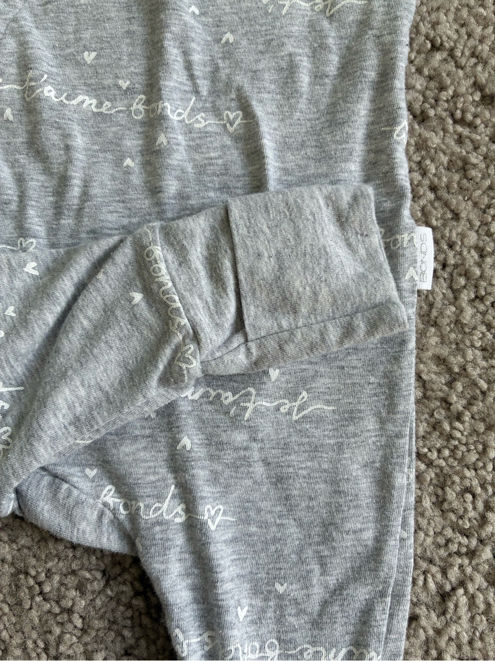 Bonds Neutral Gray Snap-Front Baby One-Piece - Picture 3 of 6